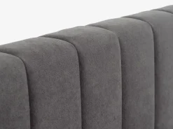 Bedframe AGERFELD 140x200 donkergrijze stof