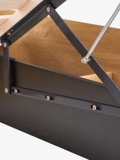 Bedframe ELLINGE 140x200 met opbergruimte eiken kleur