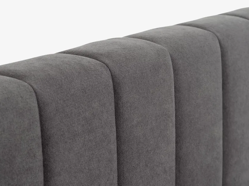 Bedframe HASLEV 140x200 opbergruimte donkergrijze stof