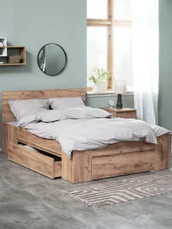 Bedframe LIMFJORDEN 140x200 3 lades naturel eiken