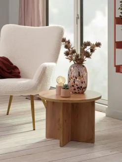 Bijzettafel KALVEHAVE Ø55 eiken kleur