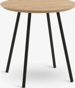 Bijzettafel NYBO Ø40 eiken kleur/zwart
