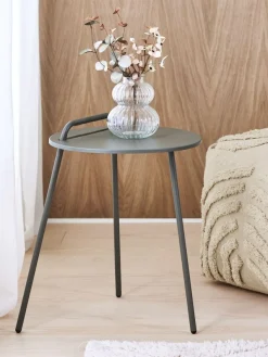 Bijzettafel STAE Ø40 met handvat olijfgroen