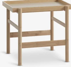 Bijzettafel STIGE 46×50 crème/naturel