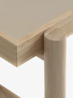 Bijzettafel STIGE 46×50 crème/naturel