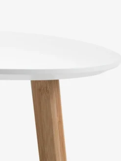 Bijzettafel TAPS 55x55 wit/bamboe