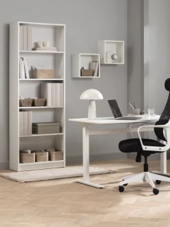 Boekenkast HORSENS 5 schappen wit