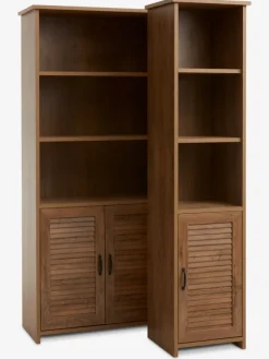 Boekenkast MANDERUP 2 deuren 3+1 schappen wild eiken