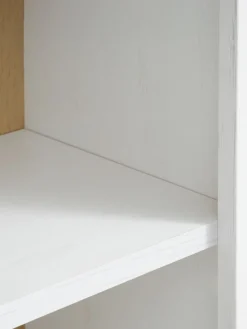 Boekenkast MARKSKEL 5 schappen wit/eiken