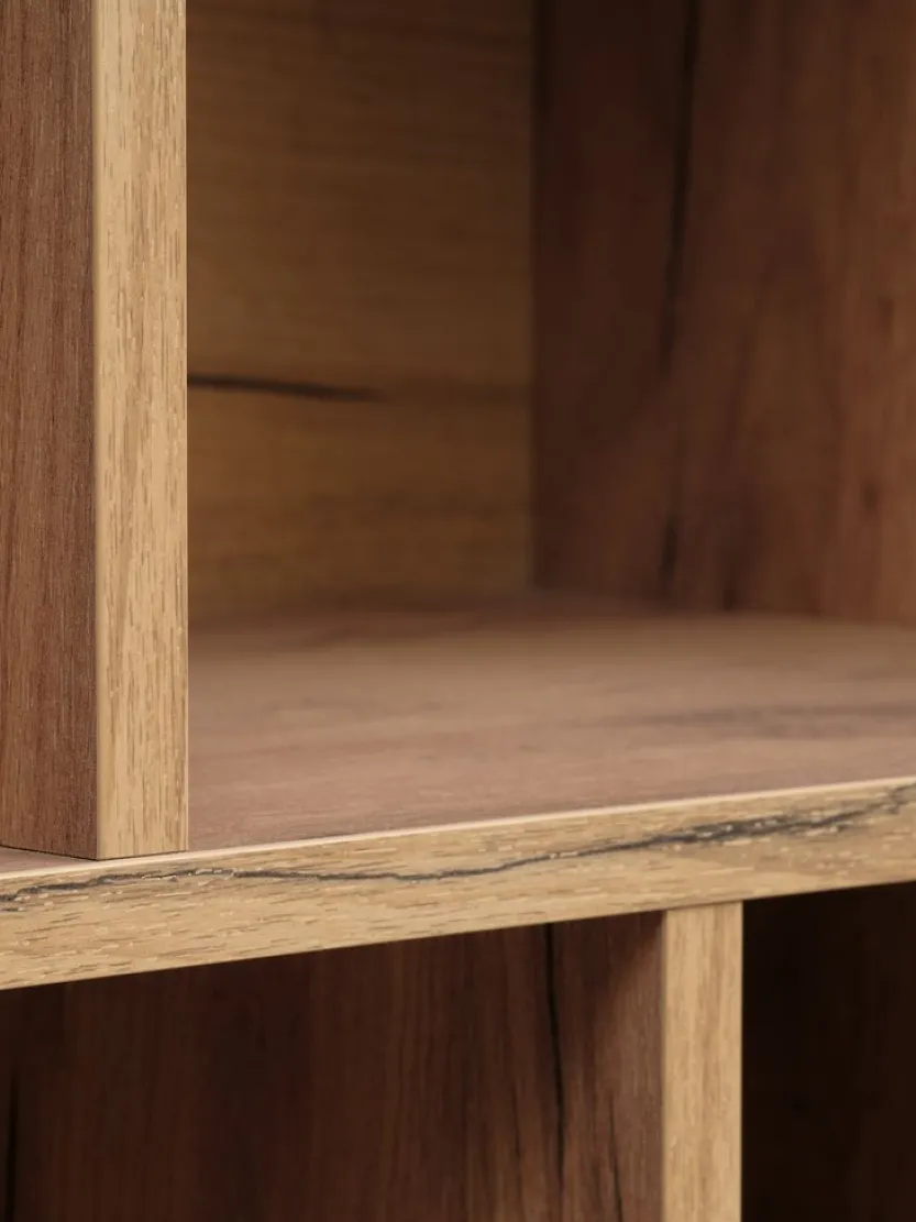 Boekenkast MOSBJERG 10 schappen eiken kleur