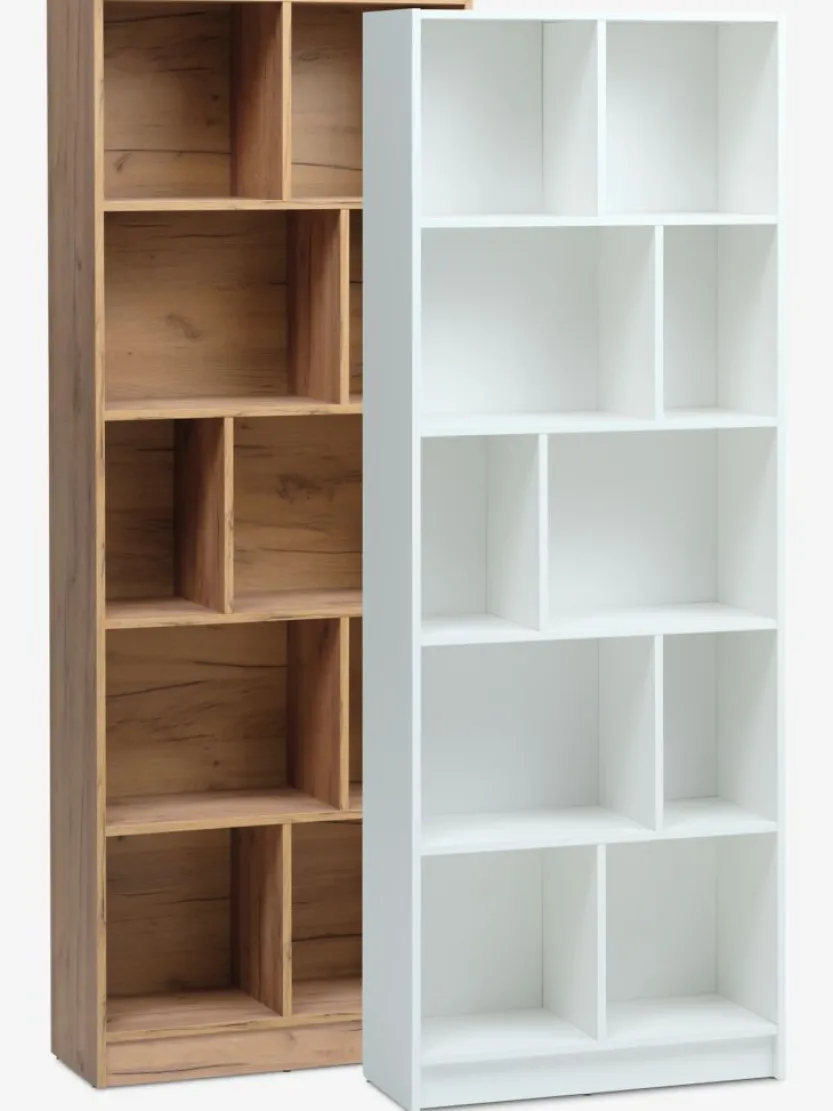 Boekenkast MOSBJERG 10 schappen eiken kleur