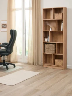 Boekenkast MOSBJERG 10 schappen eiken kleur