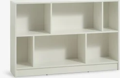Boekenkast MOSBJERG 6 schappen wit