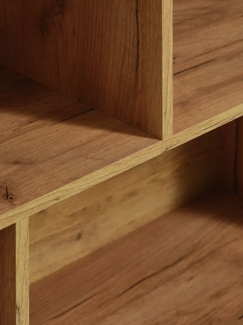 Boekenkast MOSBJERG 6 schappen eiken kleur