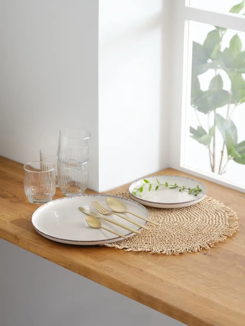 Bord FERDUS Ø19 cm porselein beige