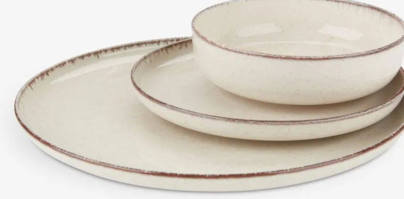 Bord FERDUS Ø19 cm porselein beige