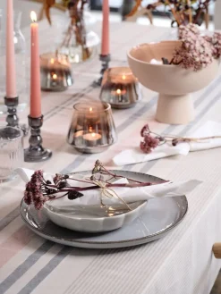 Bord FERDUS Ø27cm porselein grijs