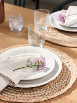 Bord STEFFEN Ø21cm aardewerk wit