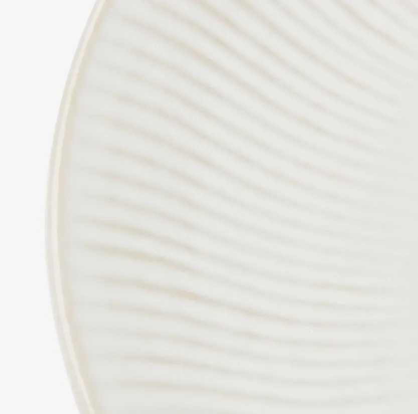 Bord STEFFEN Ø27cm aardewerk wit