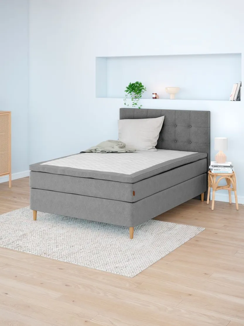 Boxspring 140x200 GOLD C75 latex grijs-23