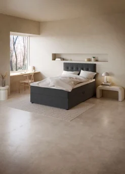 Boxspring 140x200 GOLD C50 opbergruimte grijs-40