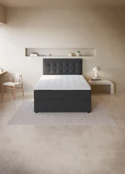 Boxspring 140x200 GOLD C50 opbergruimte grijs-40