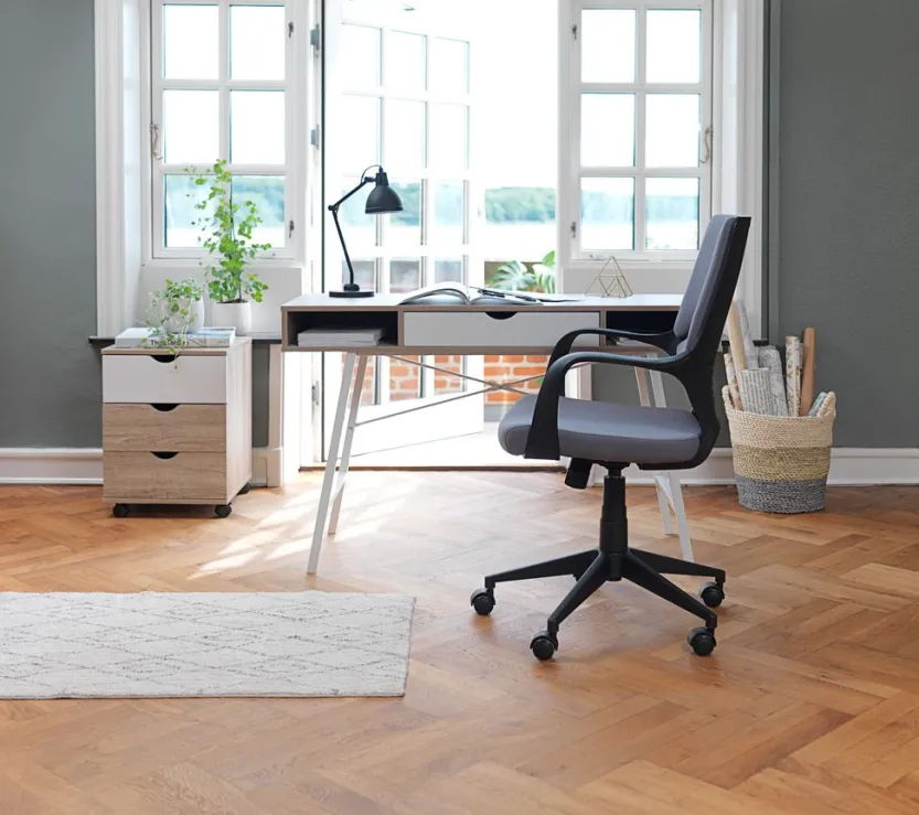 Bureau ABBETVED 48x120 eiken/wit