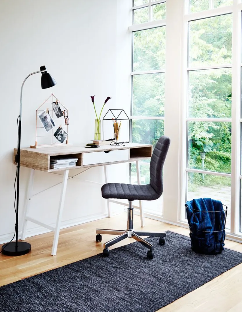 Bureau ABBETVED 48x120 eiken/wit