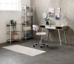 Bureau ABBETVED 48x120 eiken/wit