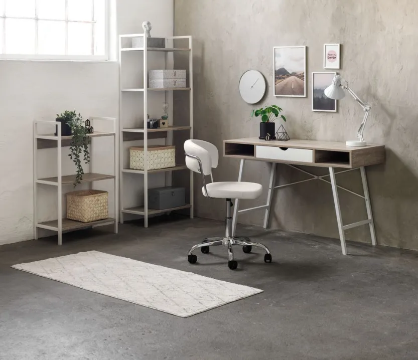 Bureau ABBETVED 48x120 eiken/wit