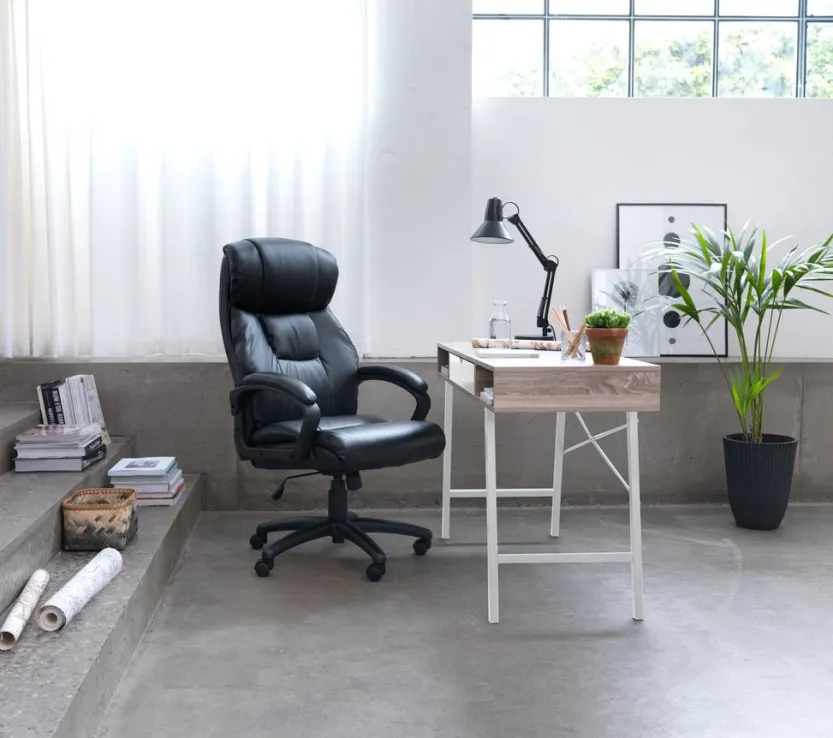 Bureau ABBETVED 48x120 eiken/wit