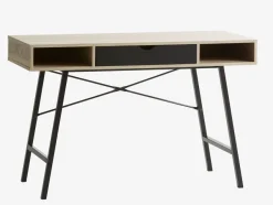 Bureau ABBETVED 48x120 eiken/zwart