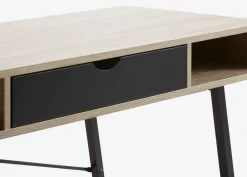 Bureau ABBETVED 48x120 eiken/zwart