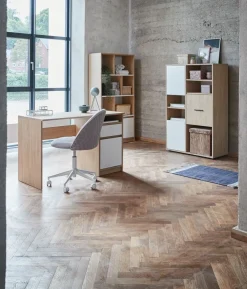 Bureau BILLUND 54x120 eiken kleur/wit