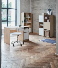 Bureau BILLUND 54x120 eiken kleur/wit