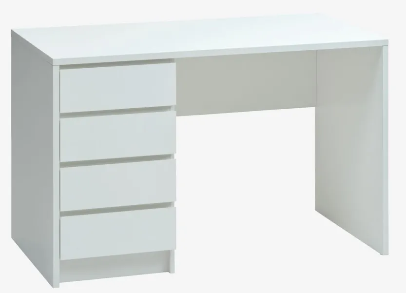 Bureau LIMFJORDEN 60x120 4 lades wit