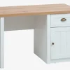 Bureau MARKSKEL 60x120 wit/eiken kleur