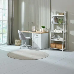 Bureau MARKSKEL 60x120 wit/eiken kleur