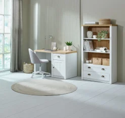 Bureau MARKSKEL 60x120 wit/eiken kleur