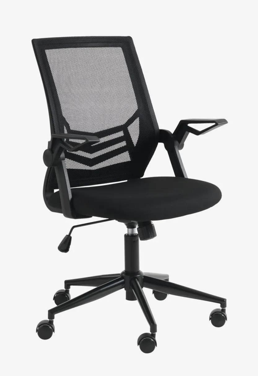 Bureaustoel ASPERUP zwarte mesh en stof
