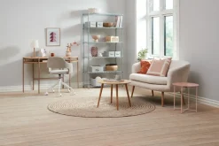 Bureaustoel REERSLEV zandkleurige stof/wit