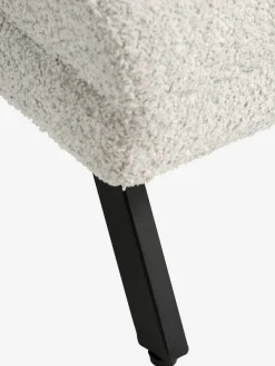 Chaise longue LINDELSE beige teddy/zwart