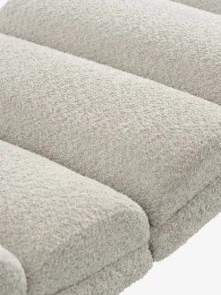 Chaise longue LINDELSE beige teddy/zwart