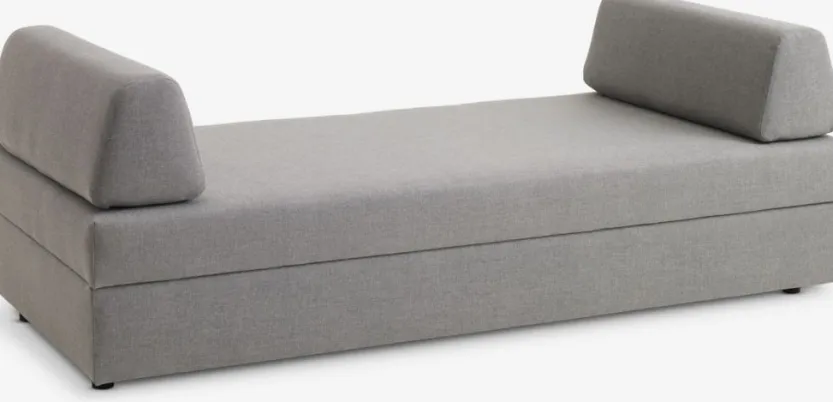 Daybed BEGYNDT 196x91 cm lichtgrijze stof