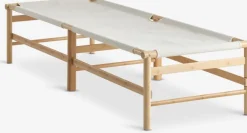 Daybed FRYDENDAL 196x72 beige stof/bamboe
