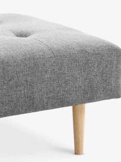 Daybed NOREFJELL 80x200 cm donkergrijze stof/eiken kleur