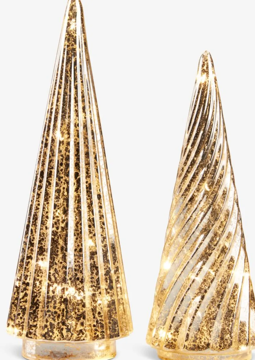 Decoratie boom FULLA met LED en timer 2 stuks glas