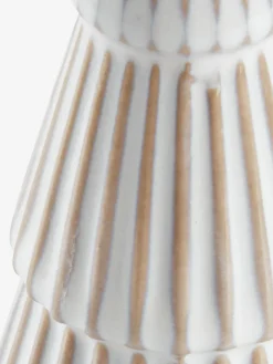 Decoratie boom MYSING Ø7xH19cm steengoed wit/bruin