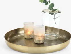 Decoratie schaal ERLING Ø34xH4cm messing