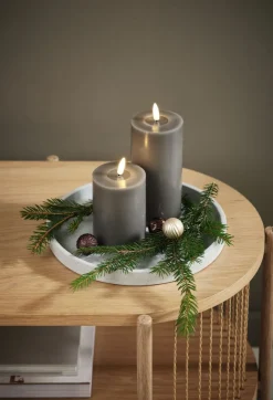 Decoratieve schaal NISSE Ø25xH2cm grijs